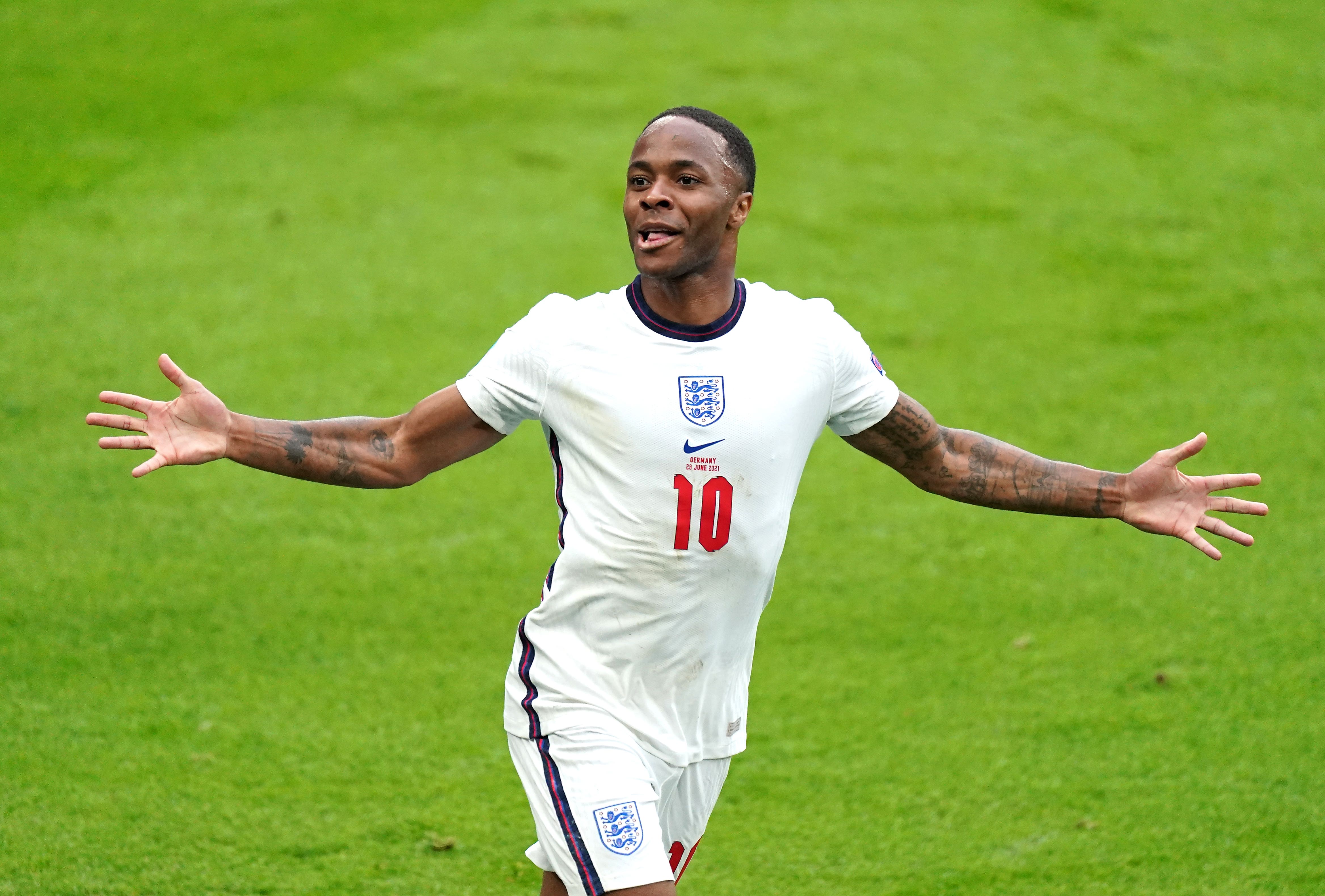 Raheem Sterling eröffnete den Torschützenkönig, als England zuletzt gegen Deutschland antrat.